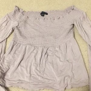 Off The Shoulder American Eagle Shirt!